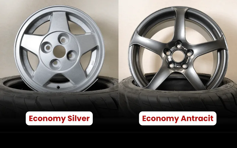 The Economy Silver and Economy Anthracite shades side by side