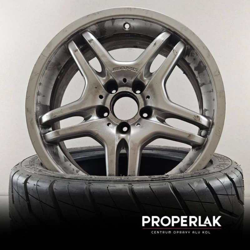 17" AMG - Mercury Chrom – vor der Aufbereitung